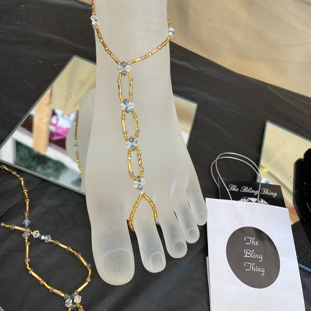 Handmade beaded anklets